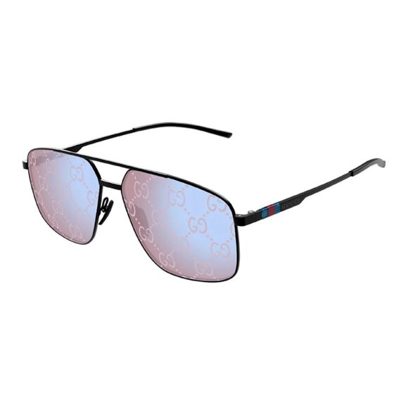 NEW GUCCI SUNGLASSES MEN BLACK/VIOLET EYEWEAR GG1676S 005
